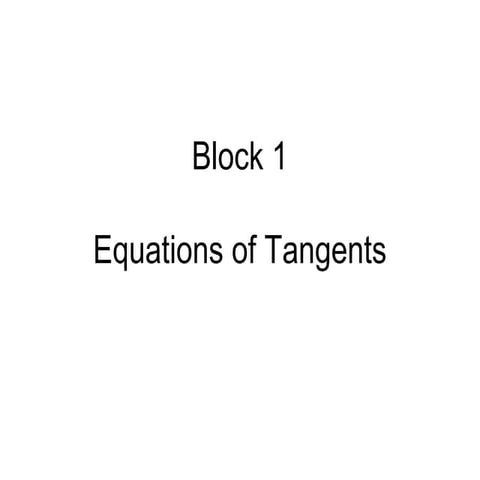 Equations of tangents