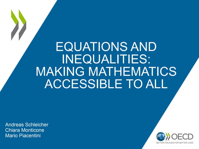 Equations and Inequalities -  Making mathematics accessible to all