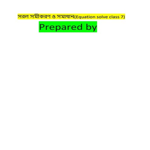Somikoron er somadhan---class 7 | PDF