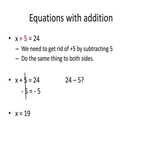 Equations review