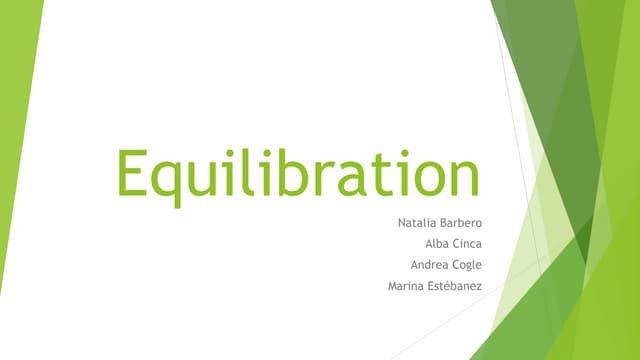 Equilibration