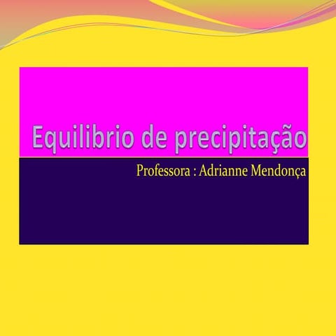 Equilibrio de precipitação