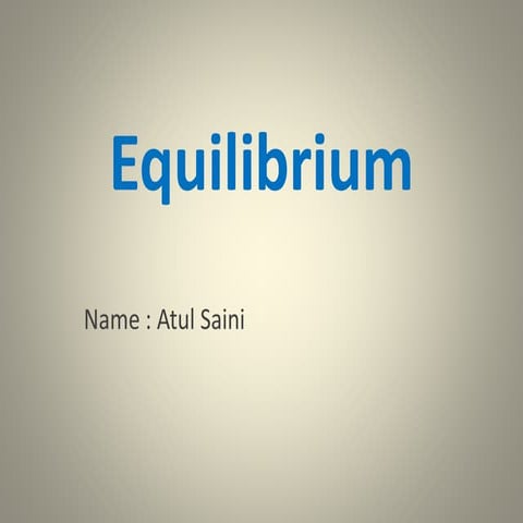 Equilibrium