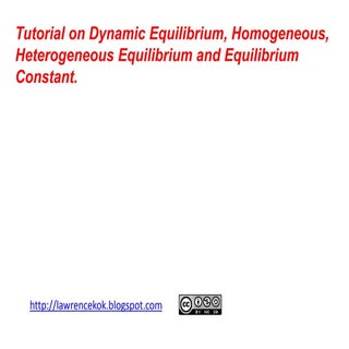 IB Chemistry on Dynamic Equilibrium...