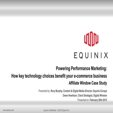 Affiliate Marketing Theatre; Powering performance marketing: how key technolo...