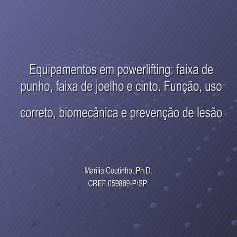 Equipamentos Em Powerlifting | PPT