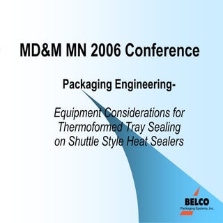 Belco Packaging Systems - Tray Seal...