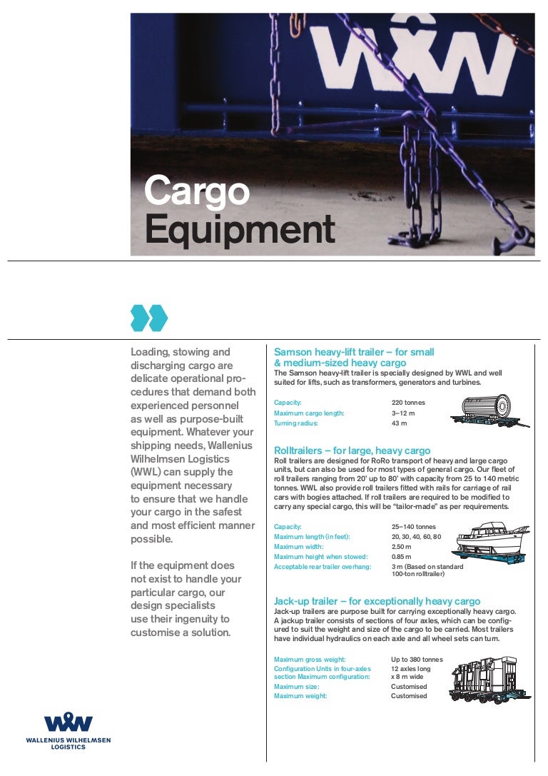 Equipment Handling Fact sheet