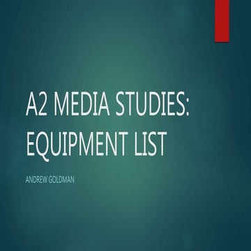Equipment list