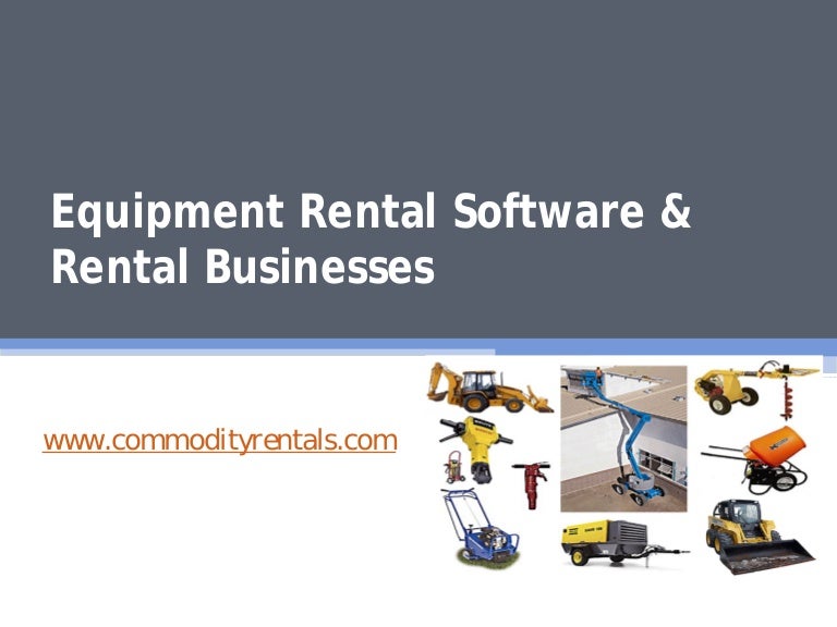 Equipment rental management software