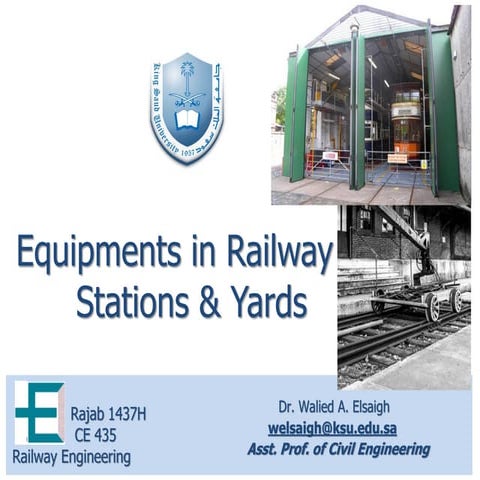 13 Equipments in Railway Stations and Yards (Railway Engineering Lectures هند...