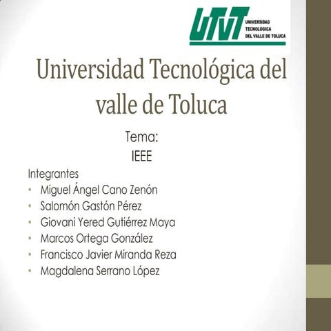Equipo  1 presentacion1_ieee