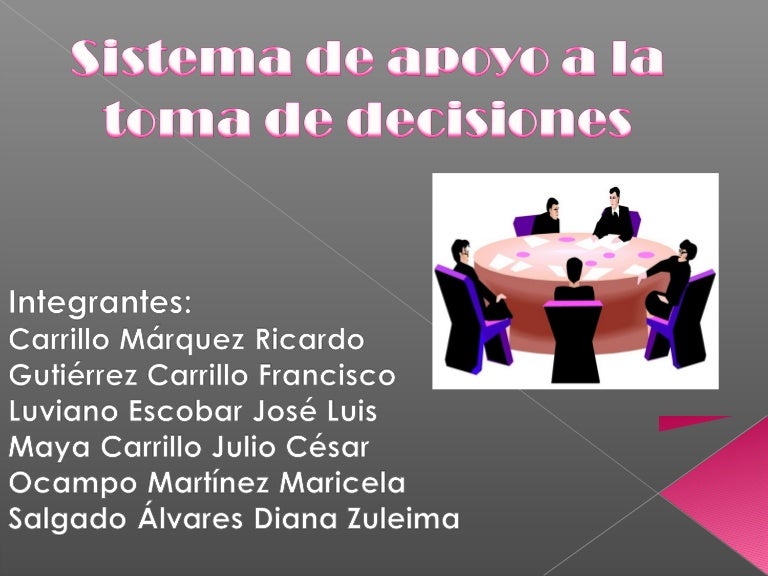SISTEMAS DE APOYO A LA TOMA