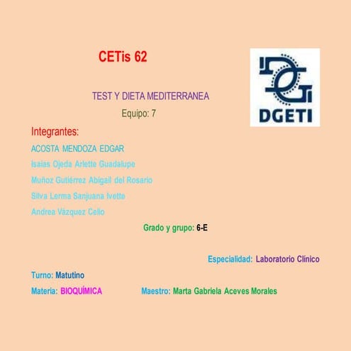 Equipo 7 dieta mediterránea y test
