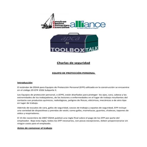 Equipo!de!protección!personal!