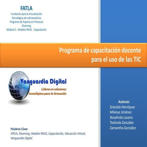 Programa de capacitación docente para el uso de las TIC | PDF