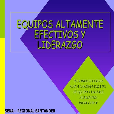 Equipos altamente efectivos y liderazgo