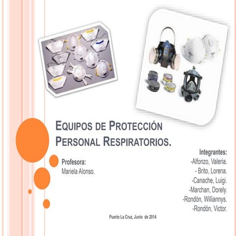 Equipos de protección personal respiratorios 2014 1