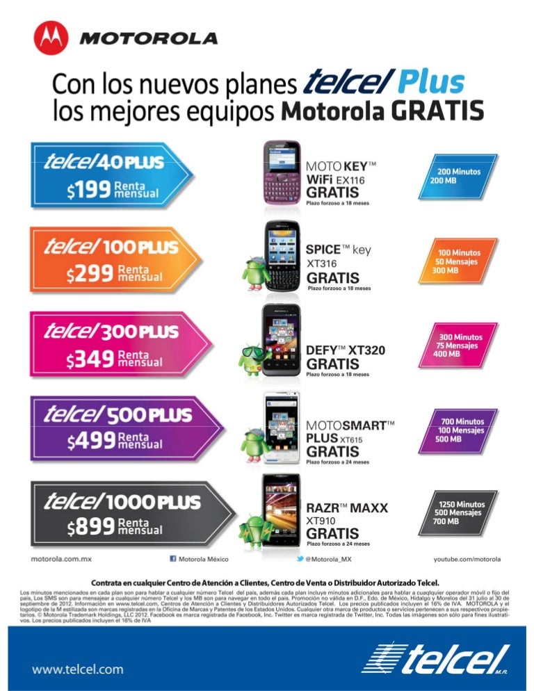 Equipos motorola gratis en planes telcel plus Equipos motorola gratis en planes telcel plus