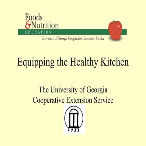 Equipping The Haealthy Kitchen