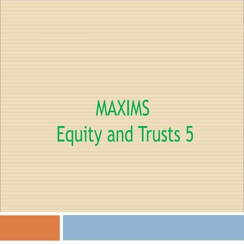 Equity and the Law of Trusts Week Five.pptx