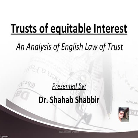 English Law on Equity and Trust