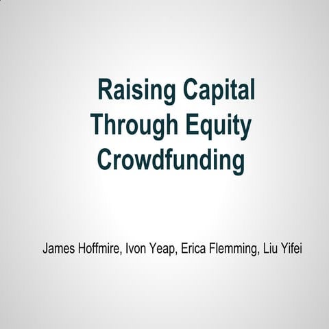 Equity Crowd Funding Webinar 9-26-2013