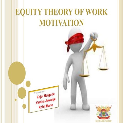 Equity theory of work motivation