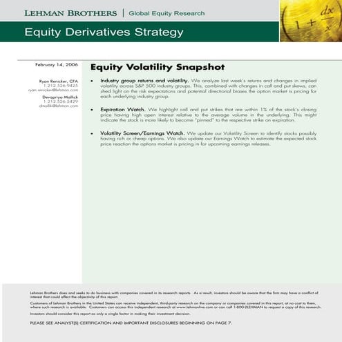 Equity volatility snapshot21406