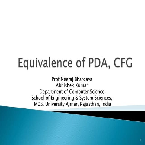 Equivalence of pda, cfg1