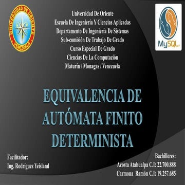 Equivalencia de automatas finitos determinista
