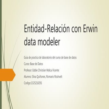 Ejercicios resueltos-Erwin Data Modeler | PPTX