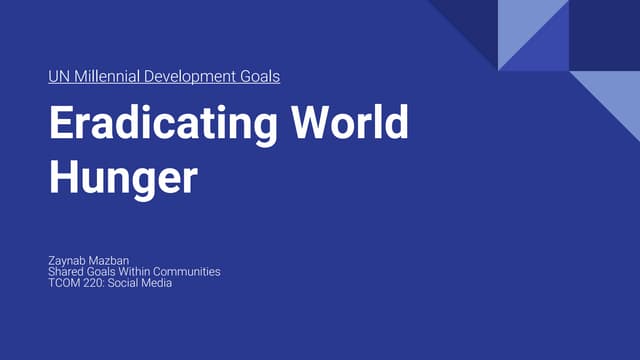 Eradicating World Hunger Ppt Eradicating World Hunger Ppt
