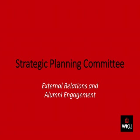 External Relations and Alumni Engagement Committee: 12-6-17