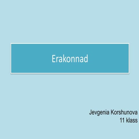 Erakonnad