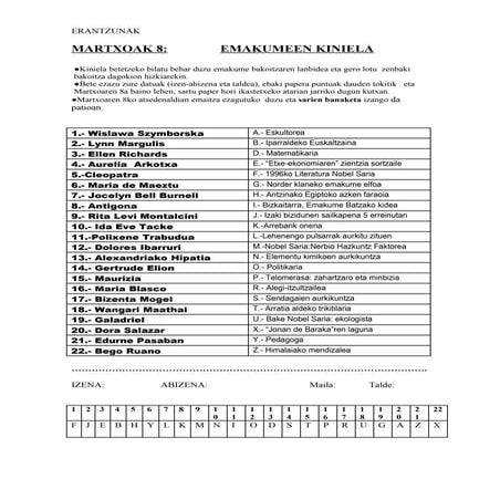 Martxoaren 8a-Erantzunak