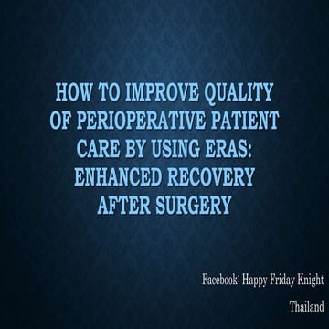 PDF) Enhanced Recovery After Surgery Protocols in Major Urologic Surgery