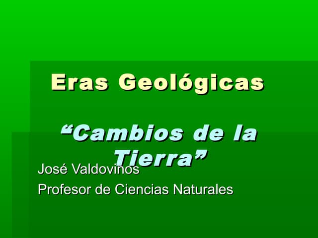 Eras geológicas