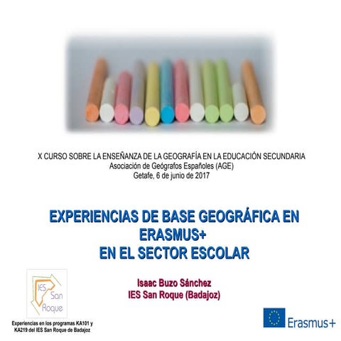 Experiencias de base geográfica en Erasmus+ en el Sector Escolar