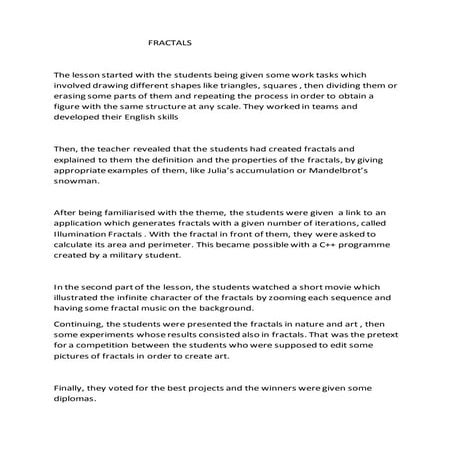 Erasmus fractals-presentation