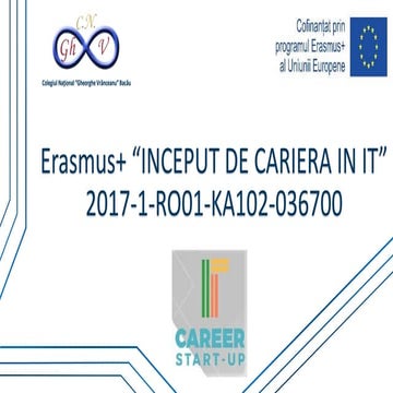 Erasmus+ IT career Start UP