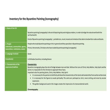 Erasmus+ Cliche Inventory for Byzantine painting