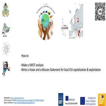 ERASMUS+ CLICHE SWOT ANALYSIS & HOW TO WRITE VISION MISSION STATEMENTS.pptx
