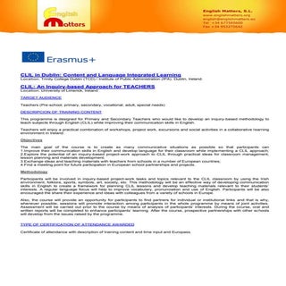 Erasmus+ clil for teachers