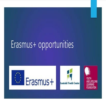 Erasmus+ opportunities | PPTX