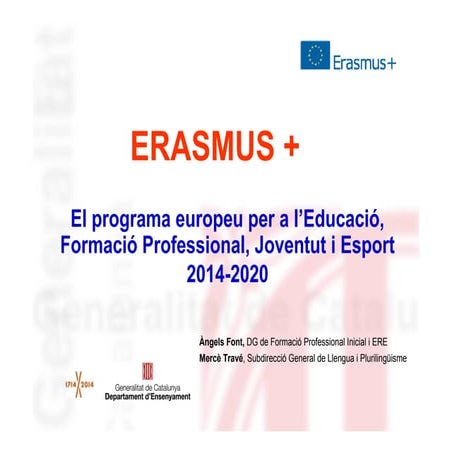 Erasmus+ - Presentació als Serveis Territorials d'Ensenyament a Girona