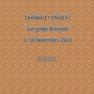 Erasmus + Projektbespraechung Oktober 2015