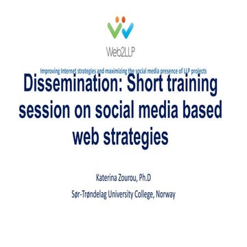Social media based dissemination strategies for Erarmus project managers
