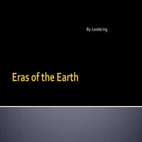 Eras of the earth