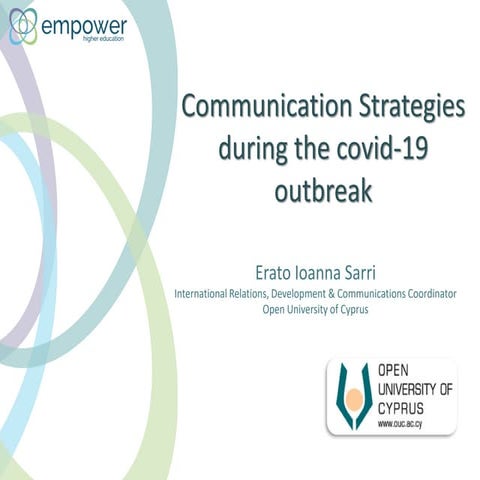 Communication strategies covid 19 outbreak (staff support webinar)